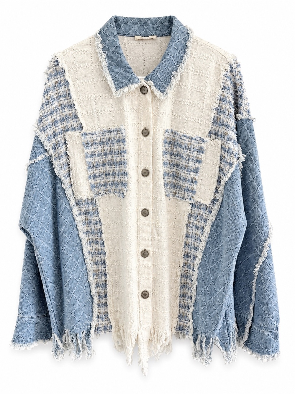 Miss Me Tweed Button Down Jacket Small